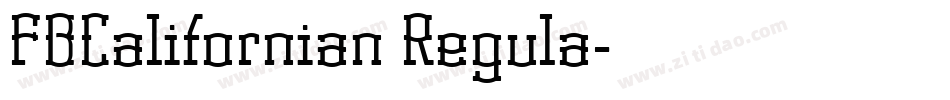 FBCalifornian Regula字体转换
